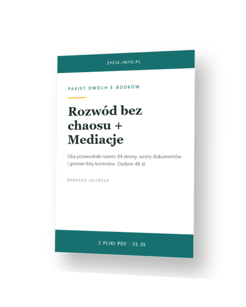 pakiet: rozwód bez chaosu + sprawdzony plan na mediacje